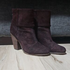 rag & bone Dark Brown Suede Ankle Boots